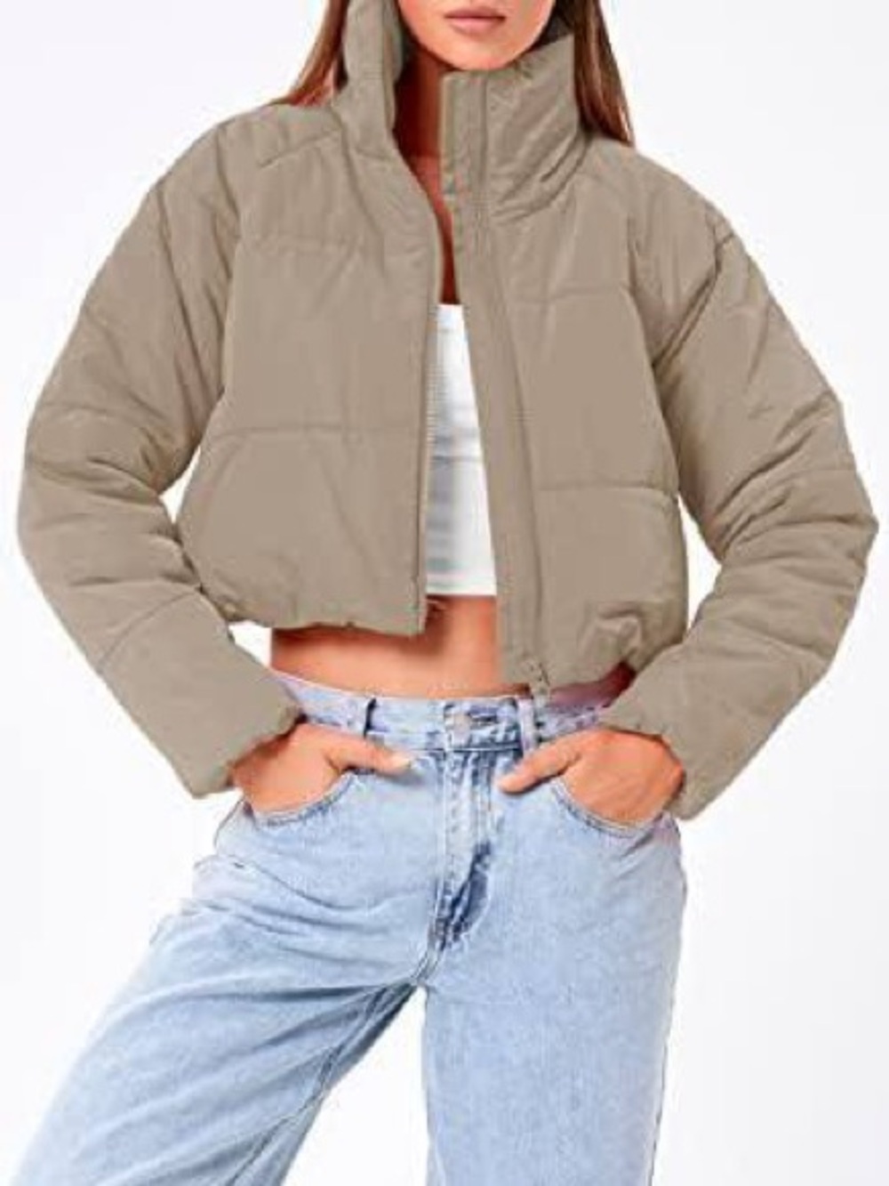 Debase Oversized Cropped  Avant Guarde Thick Puffer